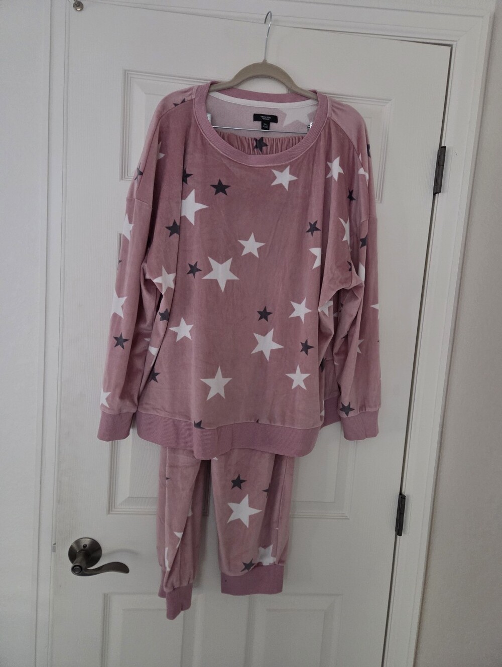 Simply Vera XXL Velour Jogger Style Pajama Set
